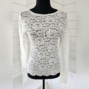 Elegant White Lace Top